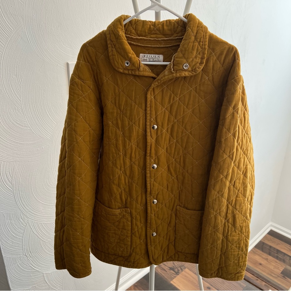 Mustard Lightweight Shirt Jacket Shawl Collar